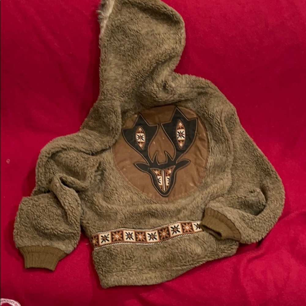 Vintage hoodie  mid zipper   “64”